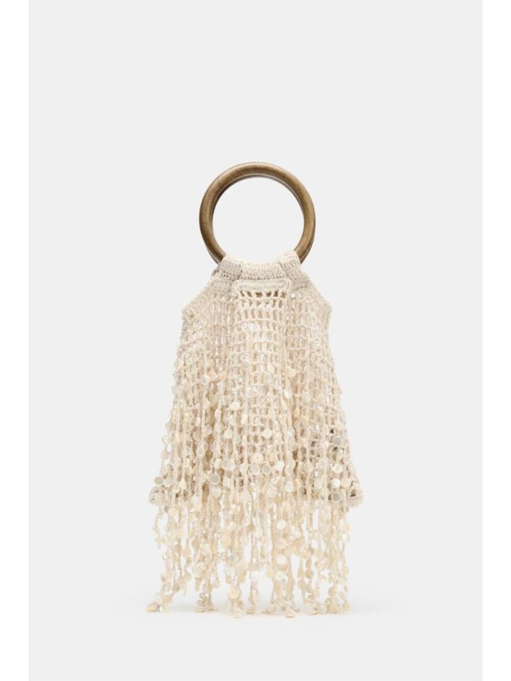 ZARA BEADED BUCKET BAG